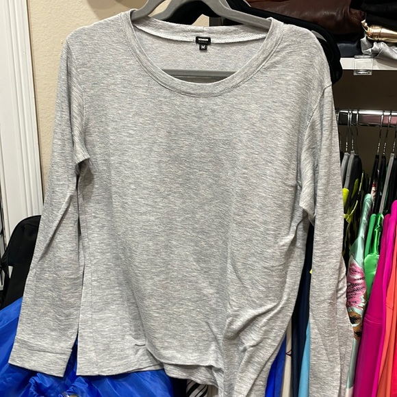 Monrow Tops - Monrow classic grey jersey long sleeve shirt medium